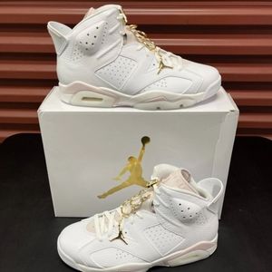 wmns air jordan 6 gold hoops